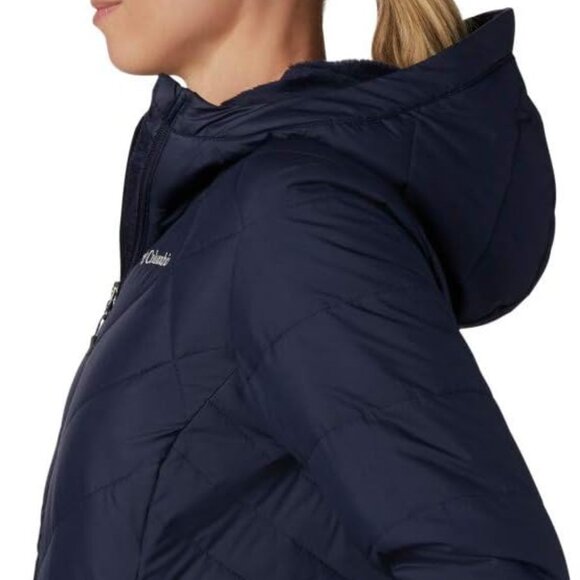 🆕Columbia Women's Heavenly Hooded Jacket- Medium- Dark Nocturnal- Brand NEW - Picture 4 of 10